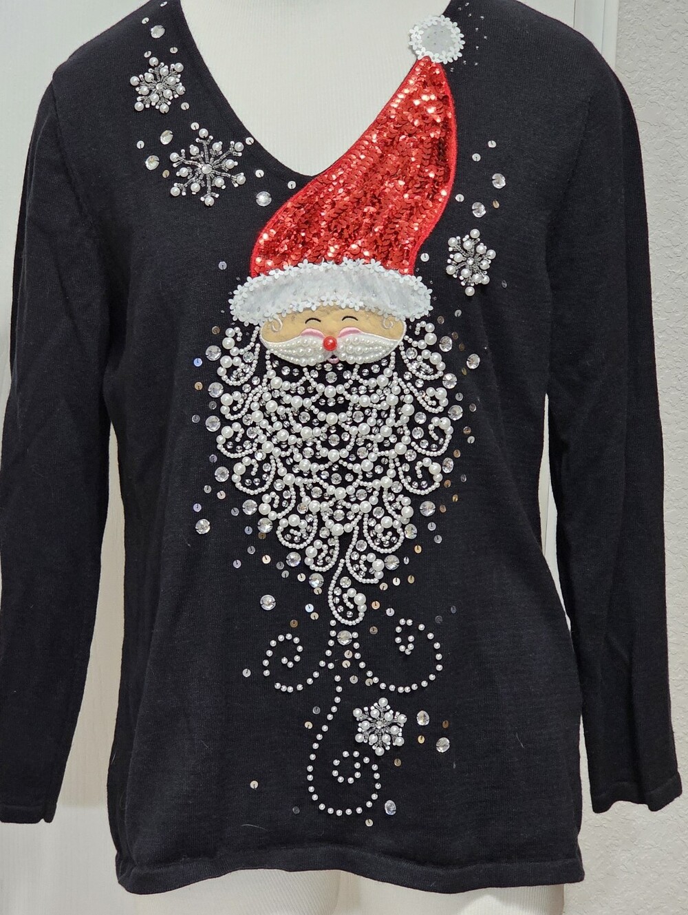 Vintage Berek Santa Claus Holiday Sweater L